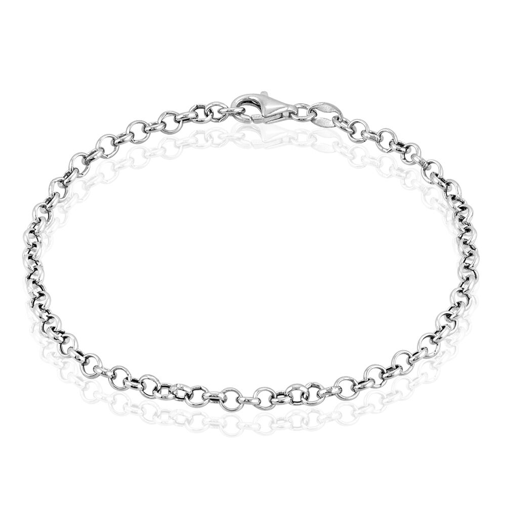Bracelet Carola Maille Jaseron Argent Blanc - Bracelets mailles Femme | Marc Orian
