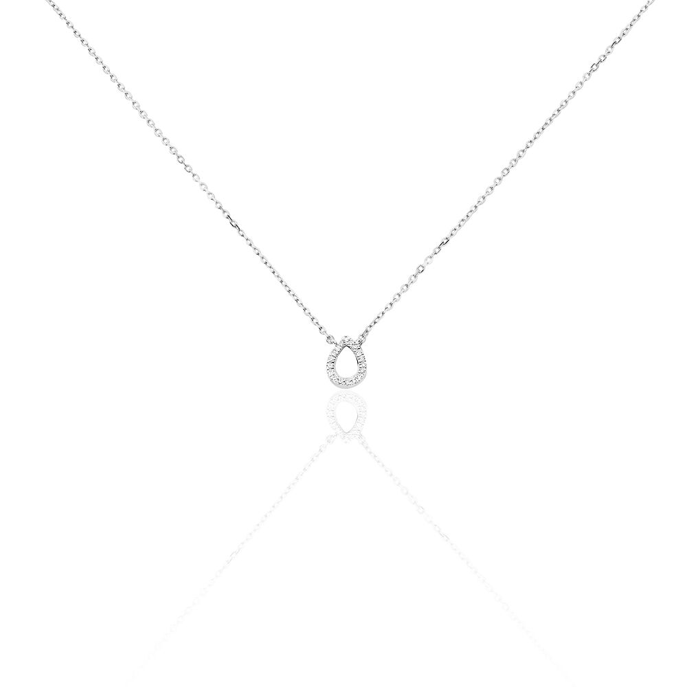 Collier Maude Or Blanc Diamant - Colliers avec pierres Femme | Marc Orian