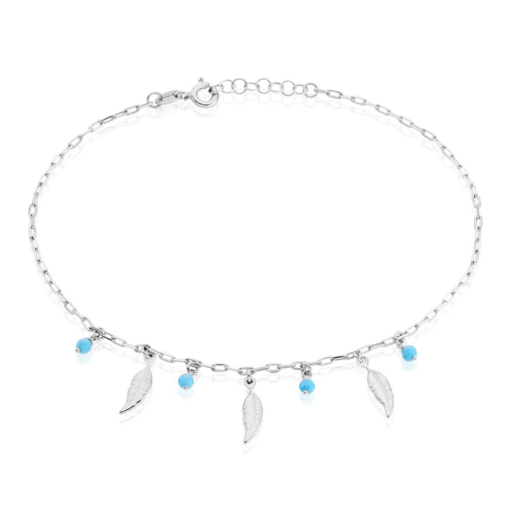 Chaîne De Cheville Luvinia Argent Blanc Topaze - Chaines de cheville Femme | Marc Orian