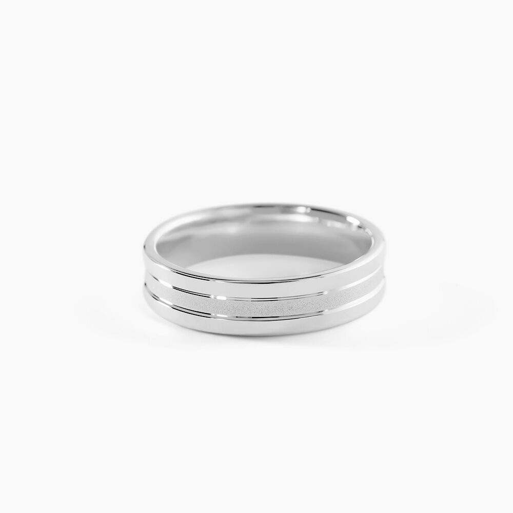 Alliance Isidro Ruban Sable Or Blanc - Alliances duo Unisex | Marc Orian