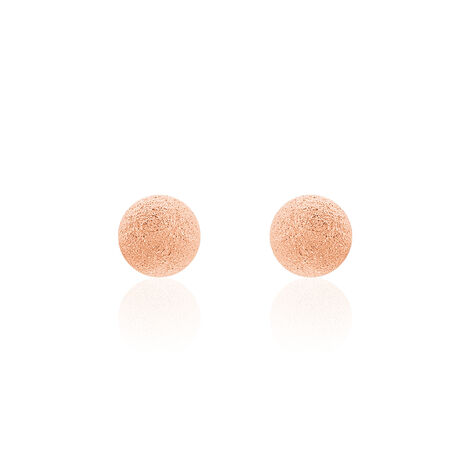 Boucles D'oreilles Puces Fidelia Boule Sablee Or Rose - Clous d'oreilles Femme | Marc Orian