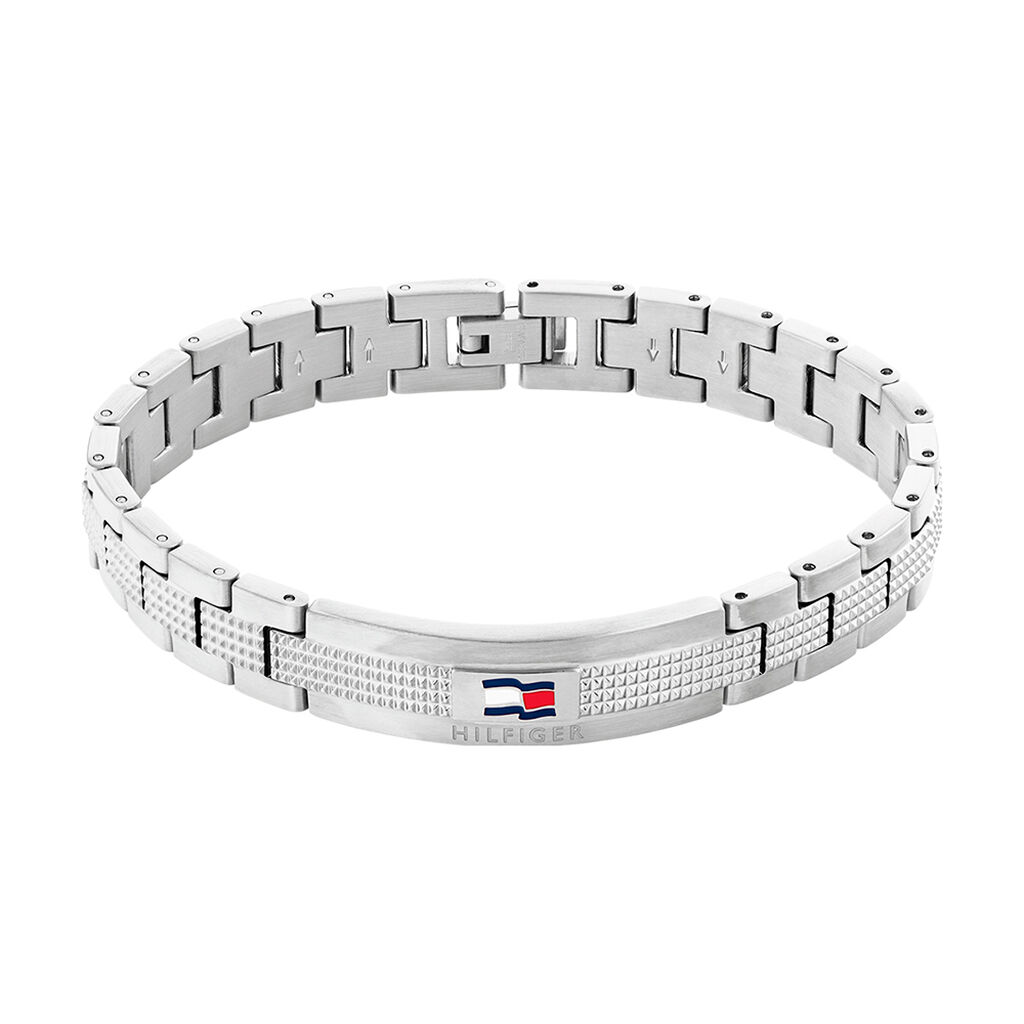 Bracelet Tommy Hilfiger Acier Blanc - Bracelets cha&icirc;nes Homme | Marc Orian