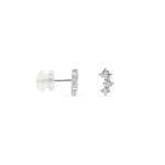 Boucles D'oreilles Puces Kyoto Or Blanc Oxyde De Zirconium - Puces Femme | Marc Orian