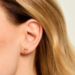 Boucles D'Oreilles Puces Ionia Plaqu&eacute; Or Jaune Oxyde De Zirconium - Puces Femme | Marc Orian