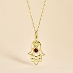 Pendentif Fatima Or Jaune Oxyde De Zirconium - Pendentifs Famille | Marc Orian