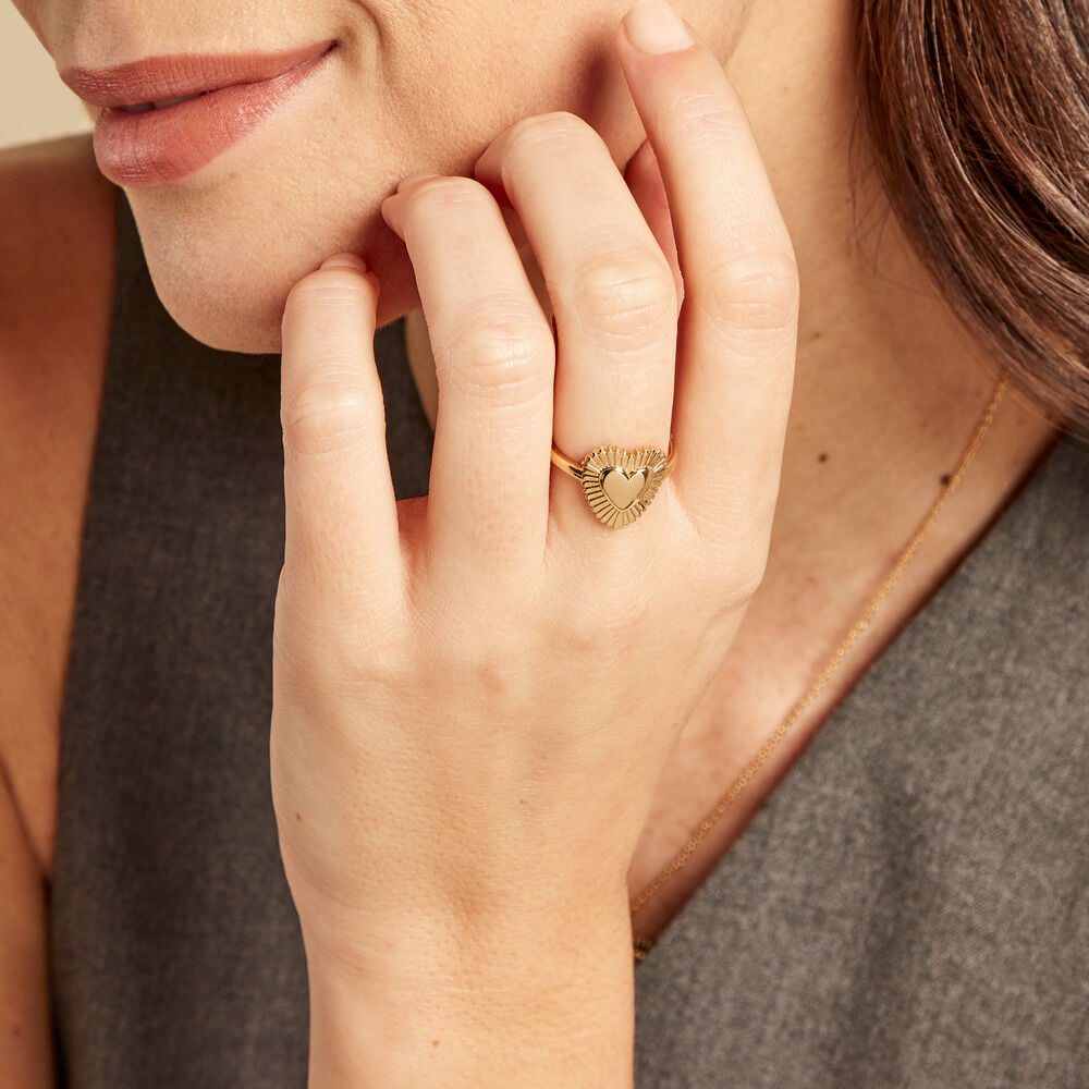 Bague Vasthie Plaque Or Jaune - Bagues dorées Femme | Marc Orian