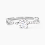 Bague Dana Or Blanc Oxyde De Zirconium - Solitaires Femme | Marc Orian
