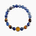 Bracelet Jourdan Archimedes Acier Argent&eacute; Oeil De Tigre Sodalite - Bracelets cha&icirc;nes Homme | Marc Orian