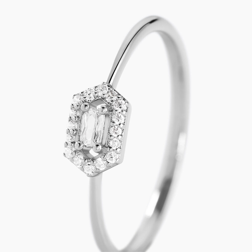 Bague Gia Argent Blanc Oxyde De Zirconium - Solitaires Femme | Marc Orian