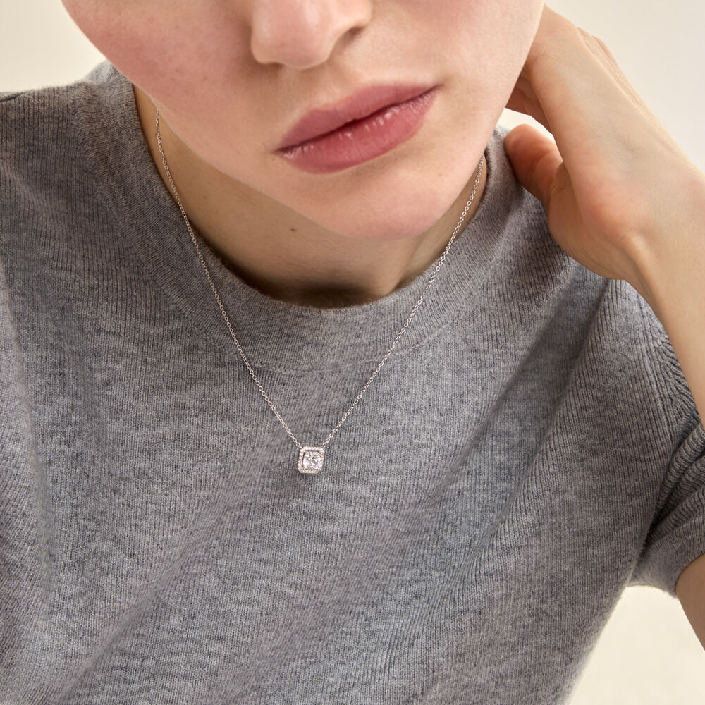 Collier Rio Argent Blanc Oxyde De Zirconium - Colliers avec pierres Femme | Marc Orian