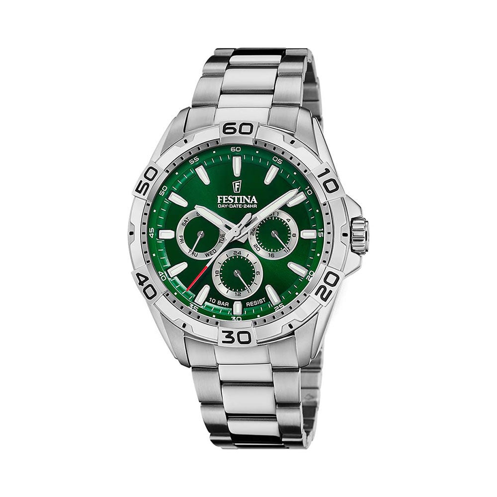 Montre Festina Multifonctions Vert - Fête des pères Homme | Marc Orian