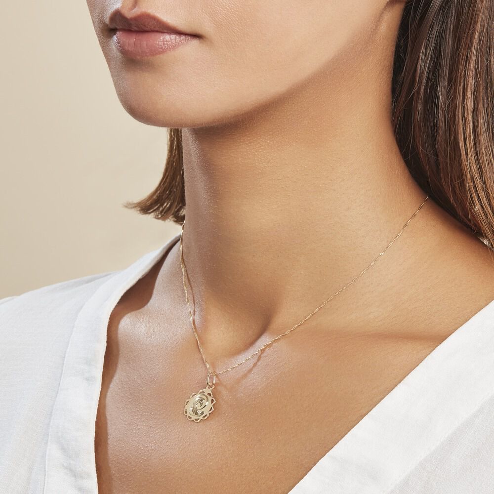 Pendentif Ange Nuage Or Jaune - Bijoux personnalisés Famille | Marc Orian