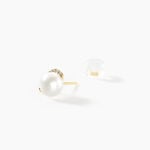 Boucles D'oreilles Puces Lucinda Or Jaune Perle De Culture - Boucles d'oreilles mariage Femme | Marc Orian