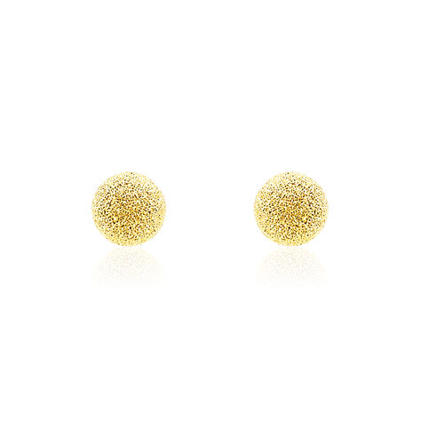 Boucles D'oreilles Puces Fidelia Boule Sablee Or Jaune - Puces Femme | Marc Orian