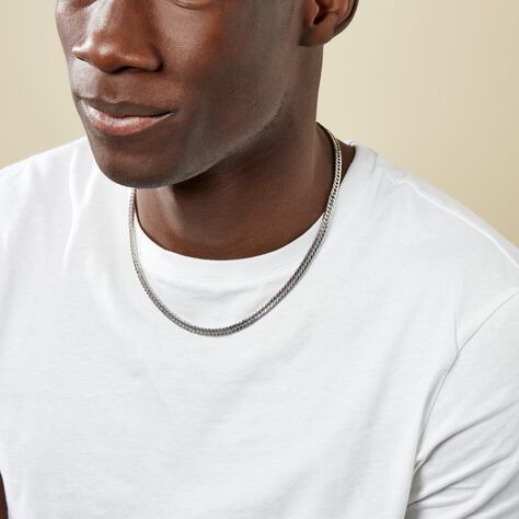 Collier Quentin Acier Blanc - Colliers Homme | Marc Orian
