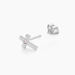 Boucles D'oreilles Puces Laurice Argent Blanc Oxyde De Zirconium - Puces Femme | Marc Orian