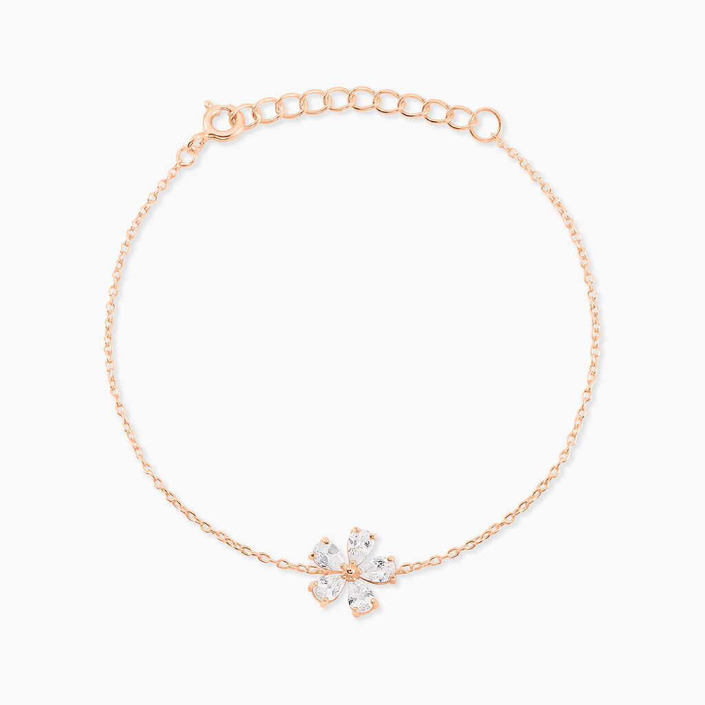 Bracelet Siriana Argent Rose Oxyde De Zirconium - Bracelets fantaisie Femme | Marc Orian