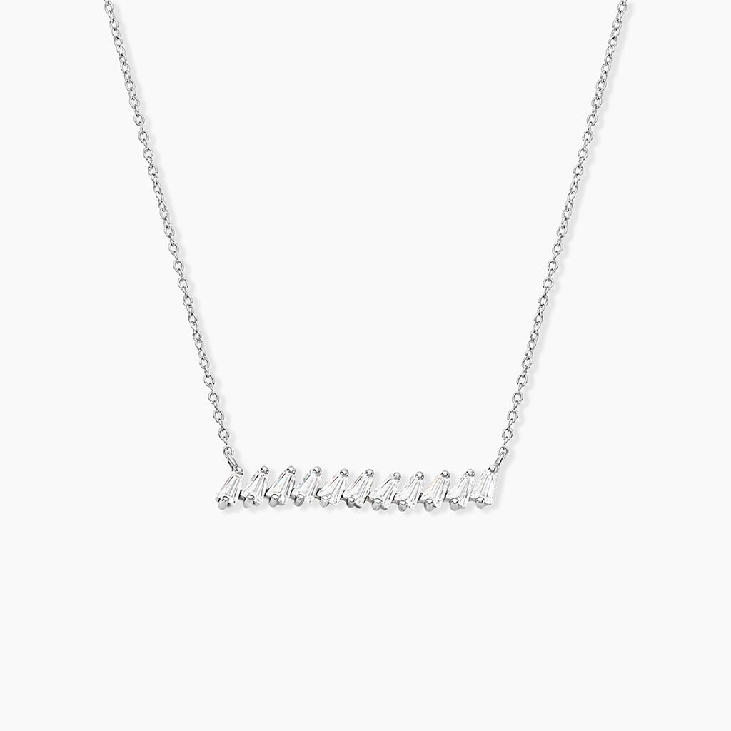 Collier Argent Blanc Joceius Oxydes De Zirconium - Colliers avec pierres Femme | Marc Orian