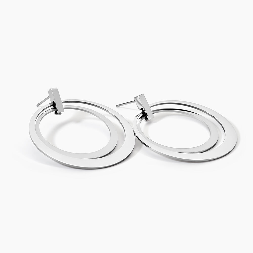 Boucles D'oreilles Pendantes Saffy Acier Blanc - Pendantes Femme | Marc Orian