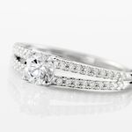 Bague Solitaire Or Blanc Neirin Diamants Synth&eacute;tiques - Solitaires Femme | Marc Orian