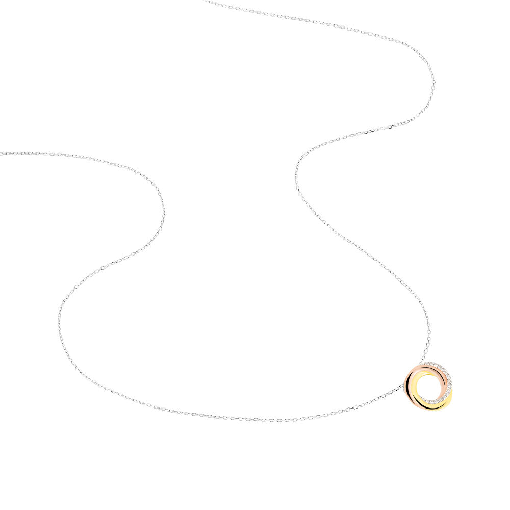 Collier Tiara Or Tricolore Diamant - Colliers avec pierres Femme | Marc Orian