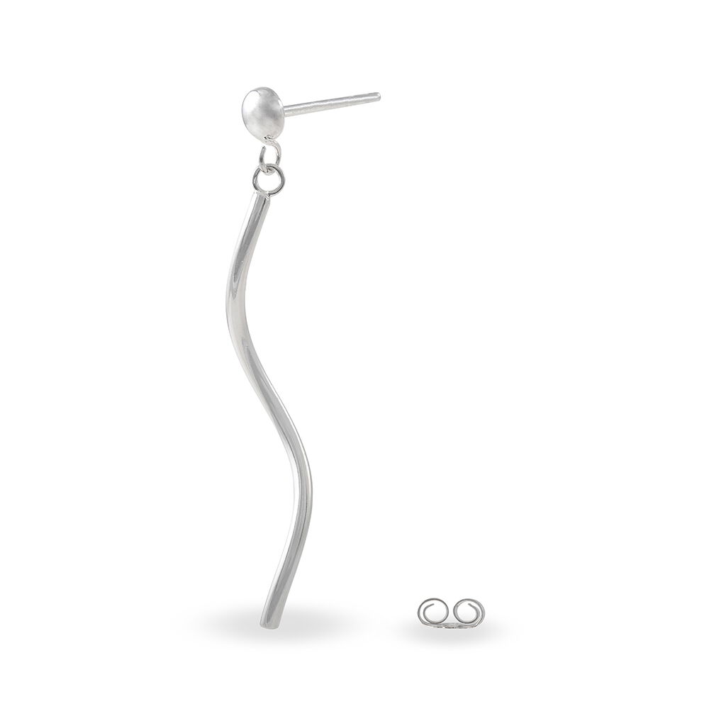 Boucles D'oreilles Pendantes Yaell Argent Blanc - Pendantes Femme | Marc Orian