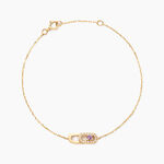 Bracelet Deonne Or Jaune Am&eacute;thyste Oxyde De Zirconium - Bracelets cha&icirc;nes Femme | Marc Orian