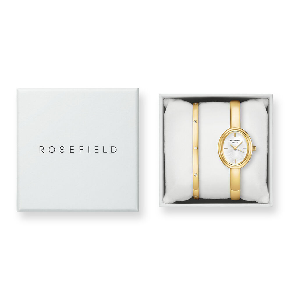 Coffret De Montre Rosefield Studio Bangle Nacre Blanche - Montres &eacute;tanches Femme | Marc Orian