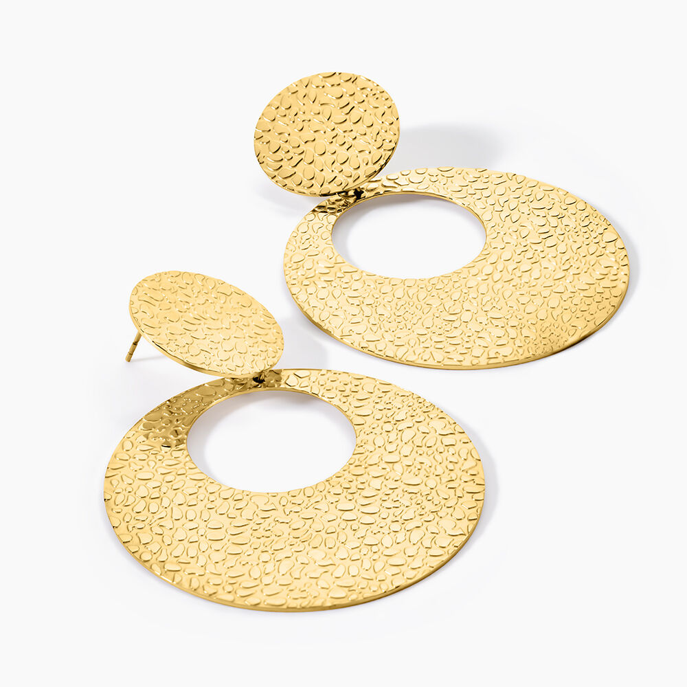 Boucles D'oreilles Pendantes Roslin Acier Dor&eacute; - Pendantes Femme | Marc Orian