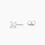 Boucles D'oreilles Puces Alys Argent Blanc Oxyde De Zirconium - Puces Femme | Marc Orian