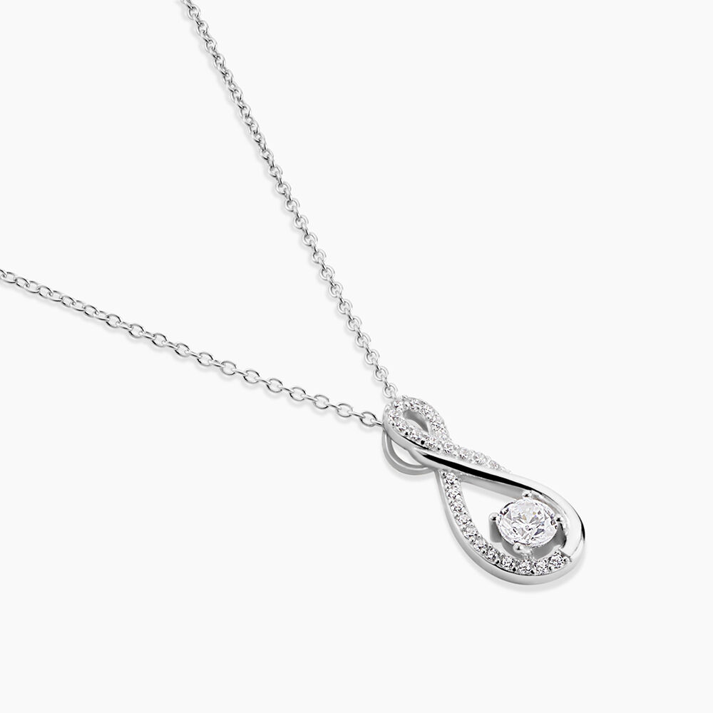 Collier Absa Argent Blanc Oxyde De Zirconium - Colliers avec pierres Femme | Marc Orian