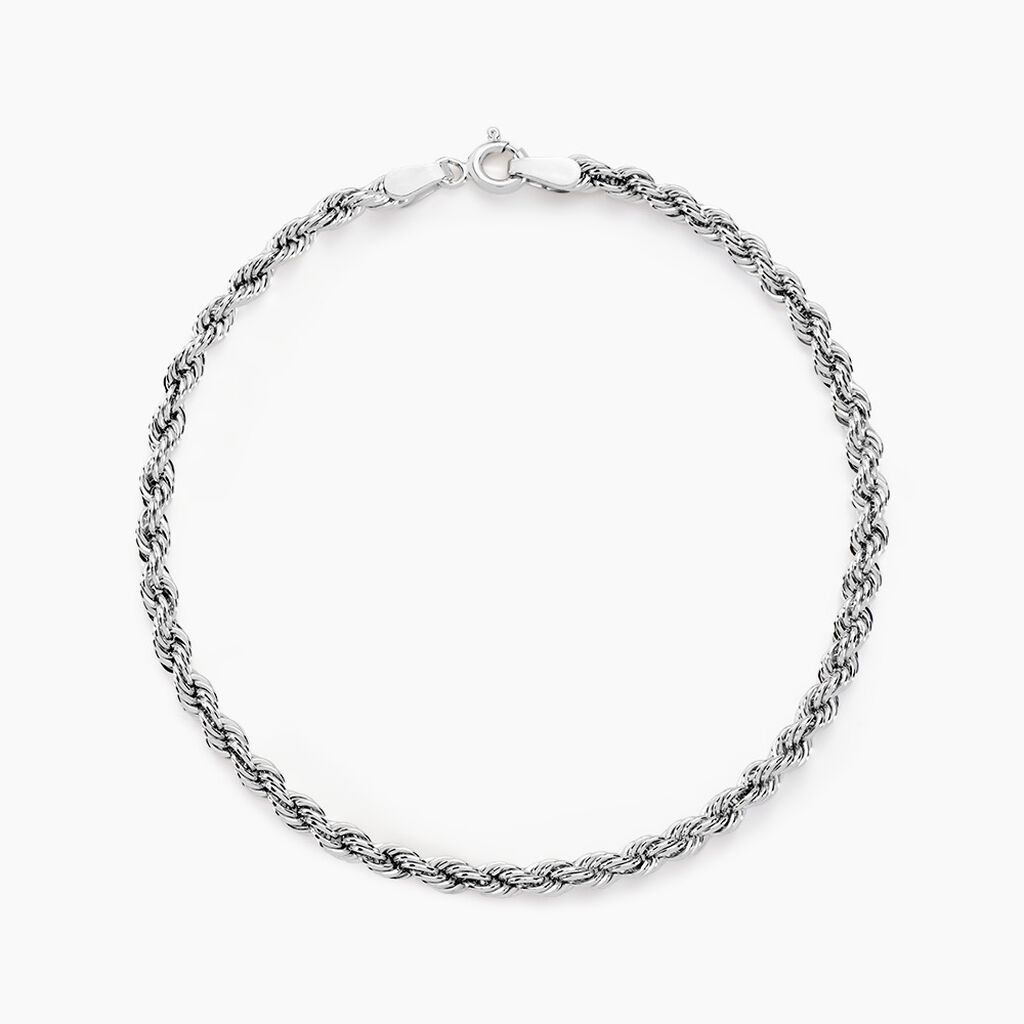 Bracelet Cordelia Maille Corde Or Blanc - Bracelets mailles Femme | Marc Orian