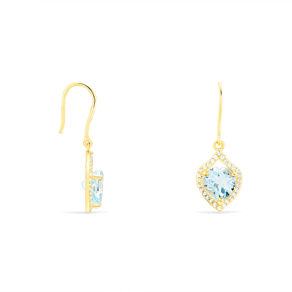 Boucles D'oreilles Pendantes Rosaline Or Jaune Topaze Et Oxyde - Pendantes Femme | Marc Orian