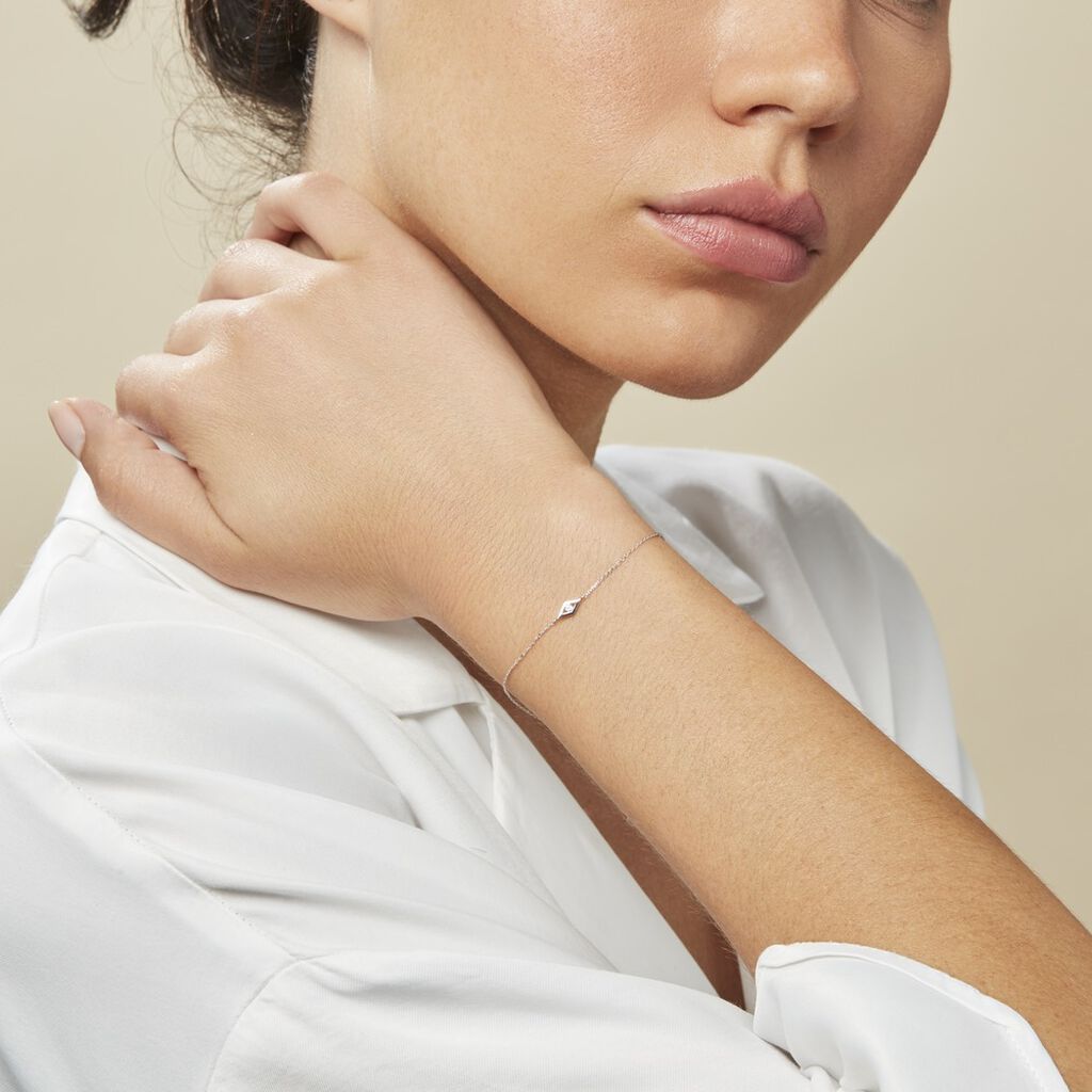 Bracelet Eirena Or Blanc Diamant - Bracelets chaînes Femme | Marc Orian