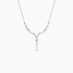 Collier Cravate Argent Blanc Benedito Oxydes De Zirconium - Colliers avec pierres Femme | Marc Orian