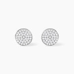 Boucles D'oreilles Puces Darwin Argent Blanc Oxyde - Puces Femme | Marc Orian