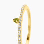 Bague Poem Argent Jaune P&eacute;ridot Oxyde De Zirconium - Bijoux fantaisie Femme | Marc Orian