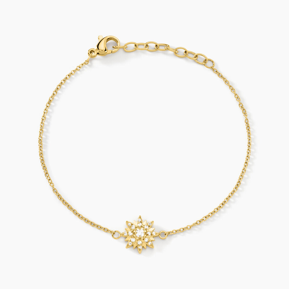 Bracelet Aurore Acier Dore Oxydes De Zirconium - Bracelets cha&icirc;nes Femme | Marc Orian