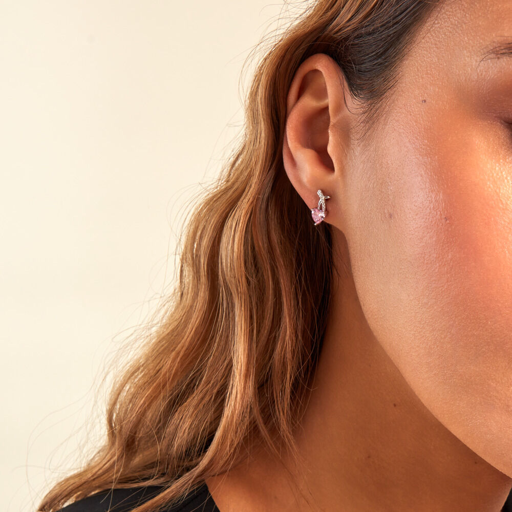 Boucles D'oreilles Puces Argent Blanc Avalon Oxyde De Zirconium - Puces Femme | Marc Orian