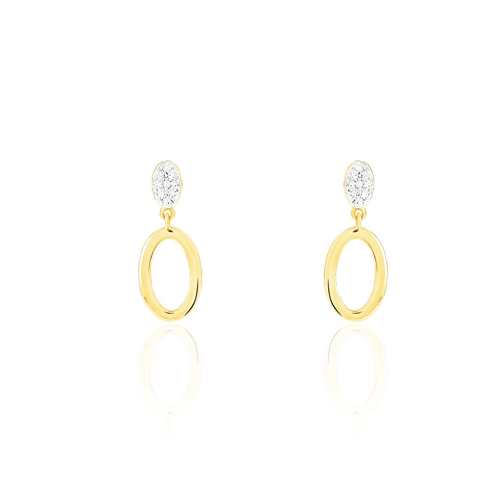 Boucles D'oreilles Pendantes Tatiana Or Jaune Diamant - Pendantes Femme | Marc Orian