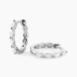 Cr&eacute;oles Servane Argent Blanc Oxyde De Zirconium - Cr&eacute;oles Femme | Marc Orian