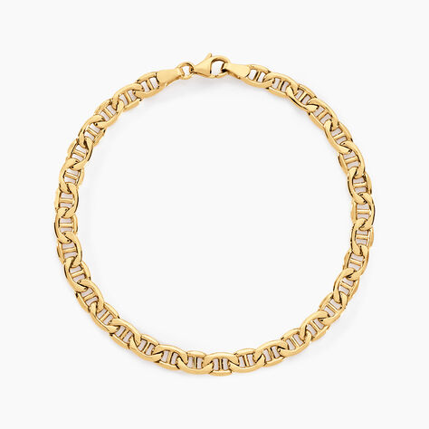 Bracelet Capucin Or Jaune Maille Marine Plate - Bracelets mailles Femme | Marc Orian
