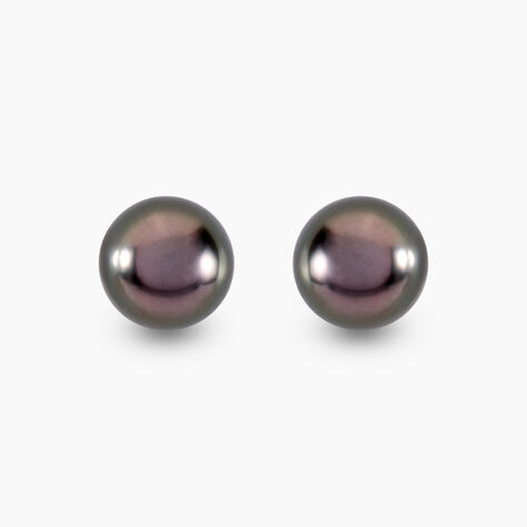 Boucles D'oreilles Puces Alper Or Jaune Perle De Culture De Tahiti - Boucles d'oreilles mariage Femme | Marc Orian