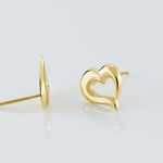 Boucles D'oreilles Puces Anne-maudae Coeurs Or Jaune - Puces Femme | Marc Orian