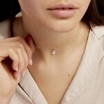 Collier Hildana Or Blanc Oxyde De Zirconium - Colliers solitaires Femme | Marc Orian