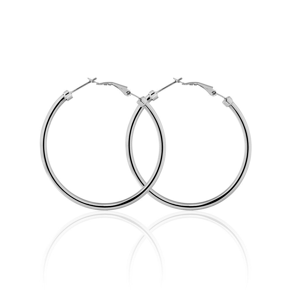 Créoles Carmeline Acier Blanc - Créoles Femme | Marc Orian