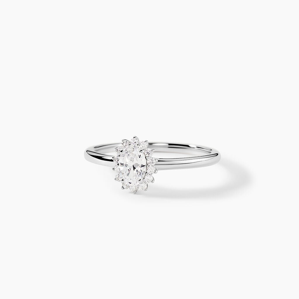 Bague Liz Argent Blanc Oxyde De Zirconium - Solitaires Femme | Marc Orian