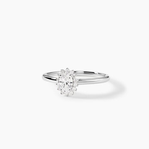Bague Liz Argent Blanc Oxyde De Zirconium - Solitaires Femme | Marc Orian