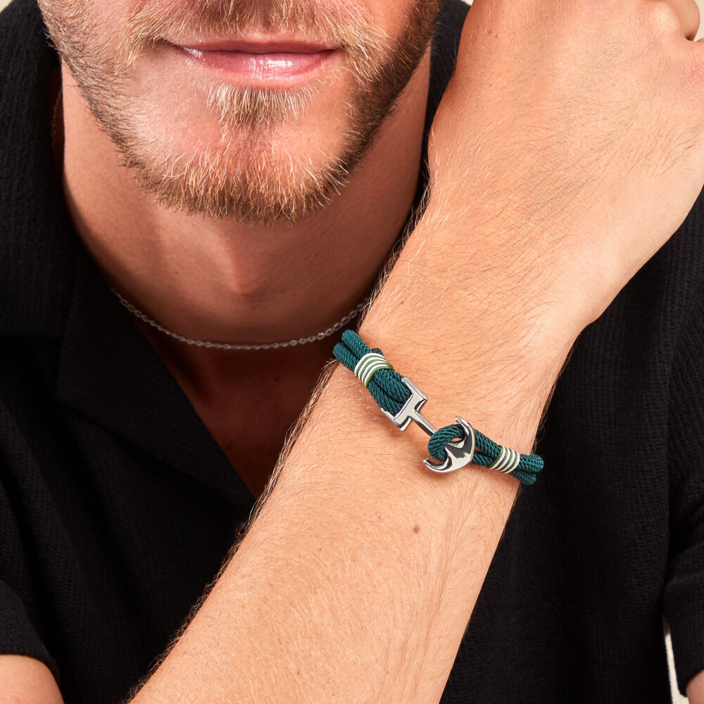 Bracelet Malo Acier Blanc - Bracelets cordons Homme | Marc Orian