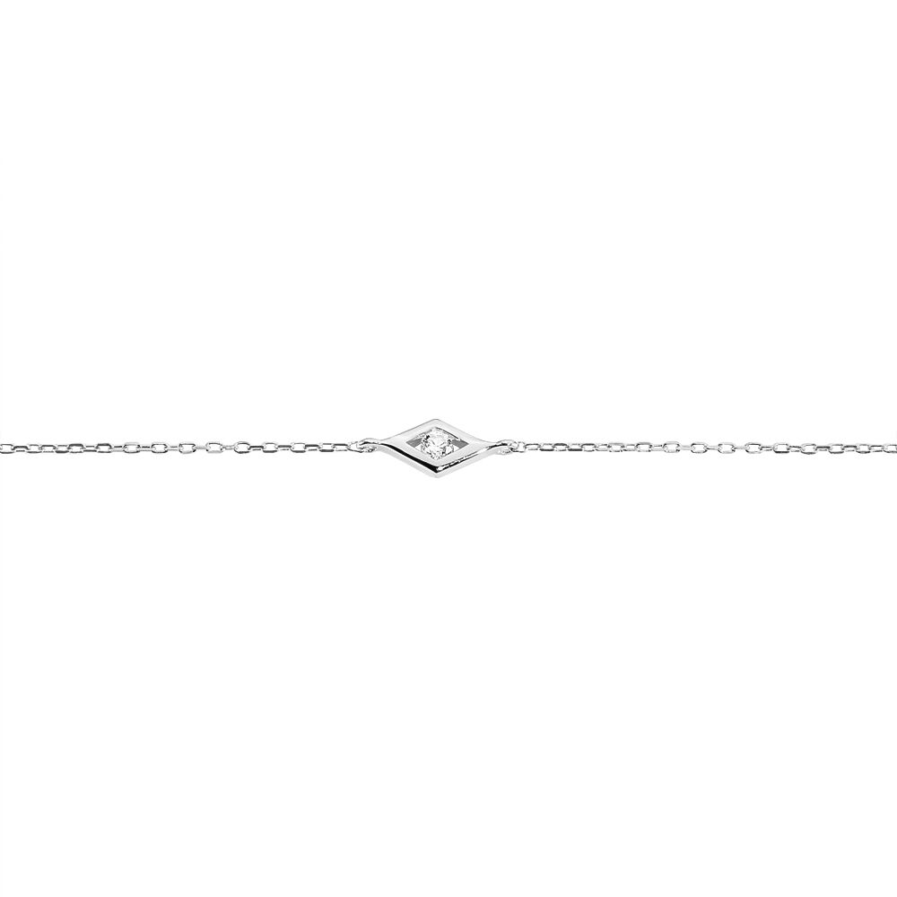 Bracelet Eirena Or Blanc Diamant - Bracelets chaînes Femme | Marc Orian